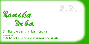 monika wrba business card